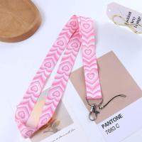 Llavero con cinta para correas, correa para teléfono móvil, soporte para etiqueta de nombre, cordón de corazón, correa para el cuello de amor, soporte para insignia, tarjeta de identificación, cuerda para colgar - details 3