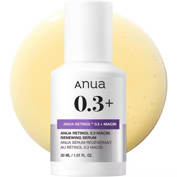 Suero de retinol antienvejecimiento Anua, textura de la piel 0,11% retinol, 5% niacinamida, más de 20 ingredientes calmantes adecuados para principiantes - 1