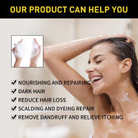 Champú para teñir el cabello, cubierta blanca y gris, reparación de tinte rápido Natural, limpieza seca y dañada, raíces nutritivas, restauración de cabello negro - details 3