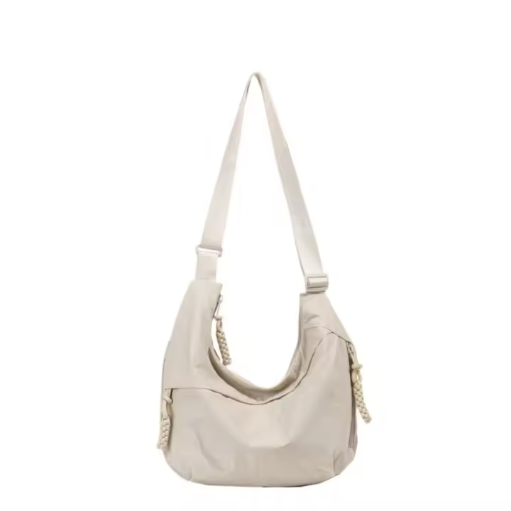 Bolso de hombro de gran capacidad para mujer, bolso informal de nailon para Dumpling, bolso de mensajero coreano de Color sólido, deportivo - 1