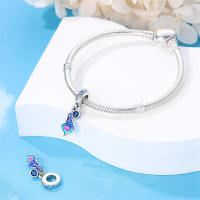 Encantos de Plumas de Plata Esterlina S925 para Mujeres Regalo de Joyería Fina para Cumpleaños Ajustables a Pulseras Originales de 3mm DIY con Zirconia - details 18