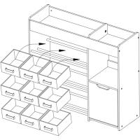 Estantería para Juguetes, Estanterías Almacenaje de Juguetes con 9 Cajones de Tela Extraíbles, Organizador Infantil, Blanco 90 x 80 x 29.5 cm - details 8