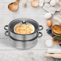 Vaporera de acero inoxidable de 5 niveles, olla de vapor para cocina de carne y verduras, con tapa de vidrio - details 10