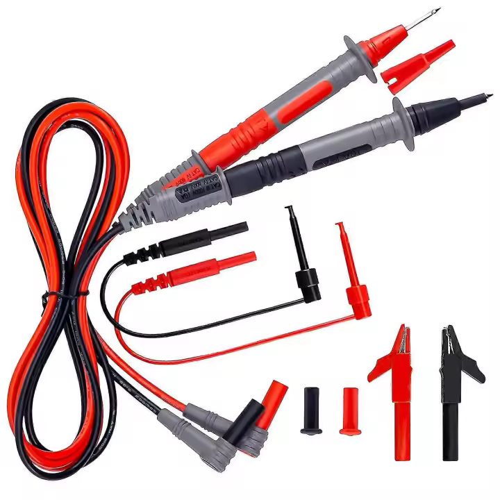 Kit de Prueba Eléctrico de Silicona Suave Cat III 1000v y Cat IV 600v Clip de Cocodrilo y Aguda - 1