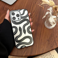 Funda de teléfono con letras de moda de lujo para iPhone 16 Pro 15 Promax 14 Pro 13 12 Promax negro plateado IMD Soft Cover. - details 6
