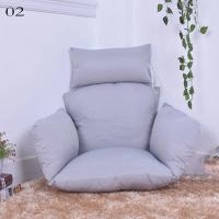 Funda de Cojín de Silla de Huevo Colgante de Color Sólido Floral y Estriado + Funda de Almohada de Exterior (Sin Relleno) para Jardín Lounger - details 4