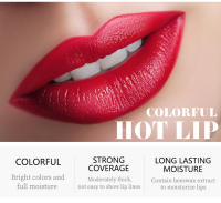 Bsimone Fashion Rainbow Tube Lipstick Hidratante y Blanqueamiento de larga duración Maquillaje para estudiantes Lápiz labial - details 7