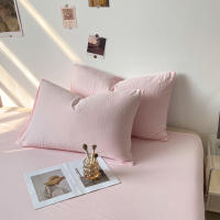 Bonenjoy-funda de almohada de Color sólido, funda de almohada transpirable de 48x74cm, Fundas de cojín rectangulares, fundas de almohada de cama para el hogar, 2 piezas - details 1