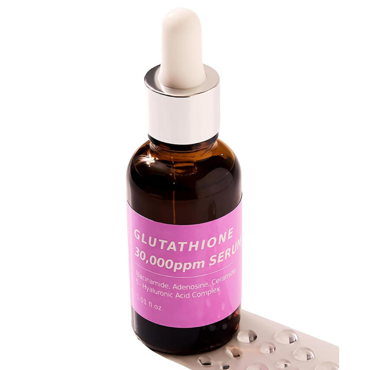 Pure Glutathione Concentrate Mix-in Serum 30,000 ppm w/Niacinamide & Hyaluronic Acid Ceramide | Evens Tone Reduces