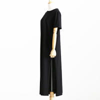 Vestido Midi Estilo Coreano Veraniego Vestido Largo Negro Casual para Mujeres - details 8