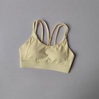Sujetador deportivo para mujer, Push Up, acolchado, ajuste, entrenamiento para correr, entrenamiento, sujetadores de Yoga, Tops cortos cruzados en la espalda, ropa interior deportiva - details 4