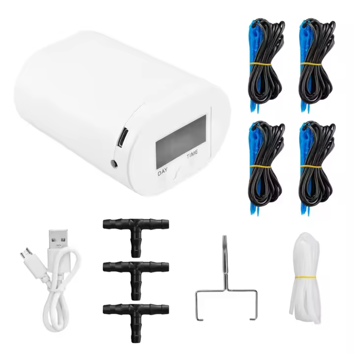 Bomba de riego automática de flores para plantas, dispositivo de riego por goteo, Kit de sistema de agua, accesorios, 16 cabezales - 1