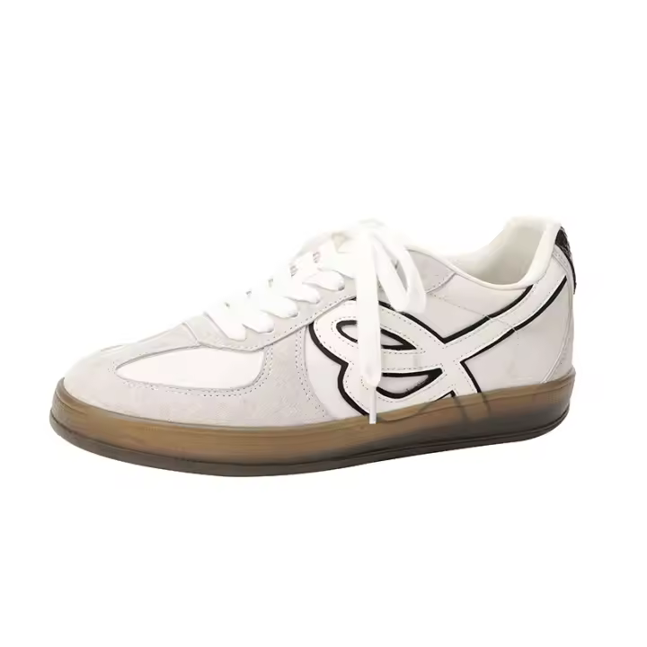 Nuevos zapatos de entrenamiento alemanes ligeros de suela gruesa con cordones, de cuero retro transpirable y punta redonda. - 1