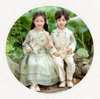 Conjunto nacional antiguo Hanfu para niños, nuevo disfraz de rendimiento de alta gama Tang chino para niñas de estilo primavera y otoño - details 6