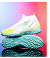 Zapatos de fútbol juvenil para césped para hombres y mujeres, zapatos deportivos TF para interiores con clavos antideslizantes de cinco lados - details 9