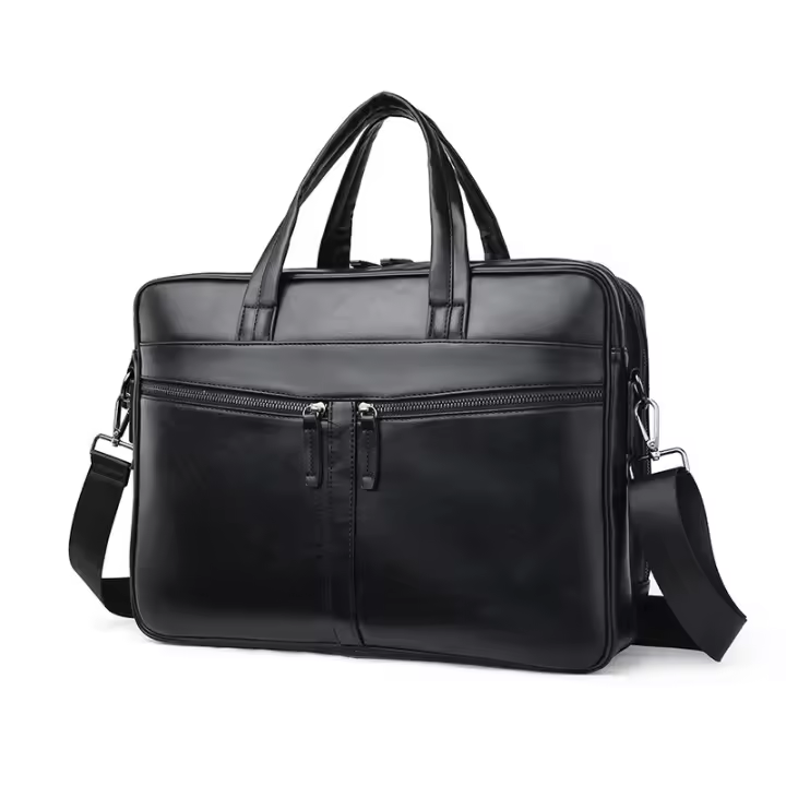 Portátil de Negocios para Hombres 15.6 pulgadas, Gran Capacidad, Bolsa de Documentos A4 con Cremallera de Múltiples Capas - 1