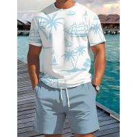 Conjunto Casual de Verano para Hombres Camiseta de Manga Corta y Pantalones Cortos - details 1