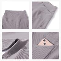 Pantalones cortos de Yoga para mujer, pantalones cortos de motociclista con cintura en V, mallas de Yoga para Fitness, cintura cruzada con bolsillo, pantalones cortos deportivos de Yoga para mujer - details 18