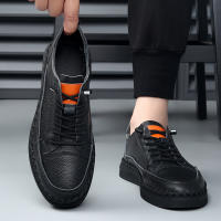 Primera capa de cuero de vaca zapatos de los hombres zapatos de cuero 2025 de los hombres de cuero genuino hechos a mano zapatos casuales de un pedal de cuero suave suela suave zapatos Doudou. - details 41