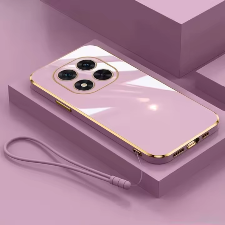 Teléfono chapado brillante con cordón para Xiaomi Redmi Note 14 14Pro 13 12 11S 10 14C 13C POCO X7 X6 Pro M5S funda protectora de silicona - 1