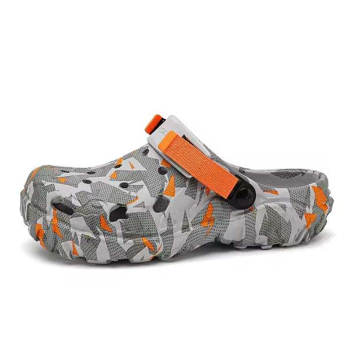 Nuevas Sandalias de Camuflaje para Hombre Zapatillas Planas de Jardín Zapatos de Exteriores - 1