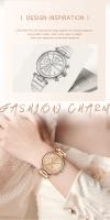 Reloj de cuarzo a la moda para mujer, reloj multifunción de acero inoxidable resistente al agua, elegante, informal, regalo de lujo para ella - details 1