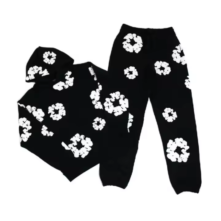 Conjunto Deportivo Hip Hop para Hombres y Mujeres Sudadera con Capucha y Pantalones Largos - 1
