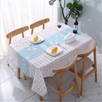 Mantel de plástico PVC impermeable a prueba de aceite para mesa de comedor de cocina, cubierta rectangular impresa, antiincrustante - details 3