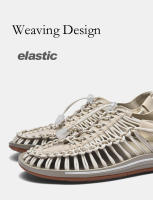 Sandalias planas informales transpirables para hombre y mujer, zapatillas de playa con diseño tejido, para exteriores, Verano - details 6