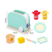 Juguete de cocina de madera para bebés, máquina tostadora de Café de simulación, mezclador de alimentos, juguetes educativos de Aprendizaje Temprano - details 2
