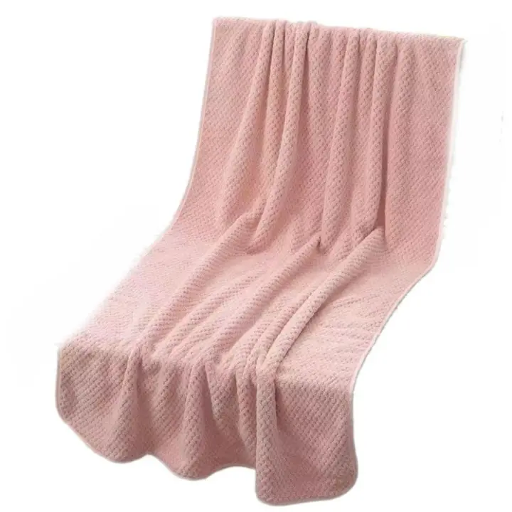 Toalla de baño para adultos con absorción de agua respetuosa con la piel, toalla de ducha suave de lana Coral, toalla de baño gruesa de secado rápido para limpiar Spa - 1