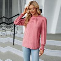 Tops con cuello para mujer, camiseta de algodón lisa holgada para otoño e invierno, camiseta elegante, moda, - details 28