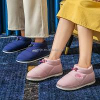 Nuevas botas de nieve impermeables para niños, zapatos de invierno de corte bajo a la moda para mujer, adornos navideños de felpa - details 10
