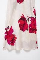 Ropa de mujer de estilo europeo y americano, estampado de flores de moda textura de satén de seda vestido Midi 849315 - details 8