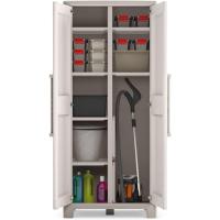 Almacenamiento de Resina Impermeable 2 Puertas y 8 Baldos Ajustables en Altura Beige/Arena - details 5