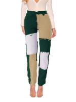 Pantalones vaqueros de moda para mujer Pantalones de mezclilla con estilo con cinturón y bolsillos - details 7