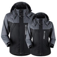 Chaqueta de lana de algodón gruesa extra grande 2025 para hombres, esquí, montañismo, entusiastas del aire libre, invierno. - details 3
