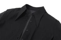 BUNO-Vestido camisero multicapa con dobladillo de hoja de loto para mujer, temperamento de moda - details 9