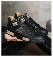Zapatos para correr informales de verano para hombre, zapatillas altas transpirables, zapatillas de deporte de cuero de lujo para h - details 4