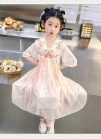 Vestido de Princesa Hanfu Nuevo Verano 2025 Estilo Chino Antiguo para Niñas - details 9