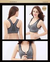 Sujetador deportivo inalámbrico de talla grande, a prueba de golpes, cierre de cremallera, ropa interior de nailon para yoga y correr - details 7
