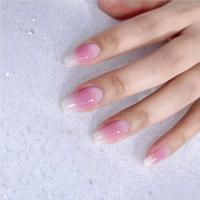 Degenerado en uñas largas prensadas de almendra negra roja, colorete, rosa, ballet, puntas de uñas postizas removibles para mujeres y niñas, 24. - details 0