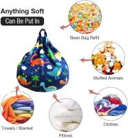 Fundas de puf de fútbol para niños, sin relleno, sillón para adultos, funda de puf, tamaño infantil, almacenamiento grande de animales de peluche - details 2