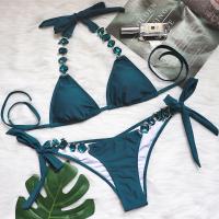 Bikini Sexy de Lujo con Diamantes de Imitación Color Sólido, Divisible, Accesorios de Cadena de Metal - details 10