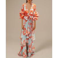 Dre de mujer, escote en V profundo, gasa, cuatro colores a elegir - details 5
