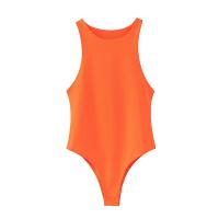 Bodysuit Veraniego Para Mujer Sexy Y Slim De Color Sólido Verde Ajustado Casual Chic Para Club Polyester Sin Decoración - details 4