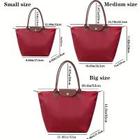 Bolsos de hombro de nailon impermeables para mujer, bolso de mano informal, bolso de mano de gran capacidad, bolso de compras pa - details 0