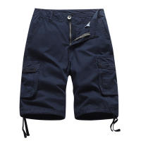 Pantalones Cargo de Verano para Hombres 100% Algodón, Color Sólido, Múltiples Bolsillos, Ajuste Suelto, Moda Casual - details 4