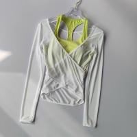 Camiseta de Yoga para Mujer de Manga Larga Top Deportivo de Nylon con Almohadilla - details 7