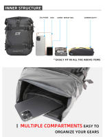 Rhinowalk-bolsa de parachoques para motocicleta, resistente al agua, barras de choque con marco de 6L, herramienta de reparación de parachoques, paquete de colocación, bolsa de equipaje para tanque de Motor - details 12